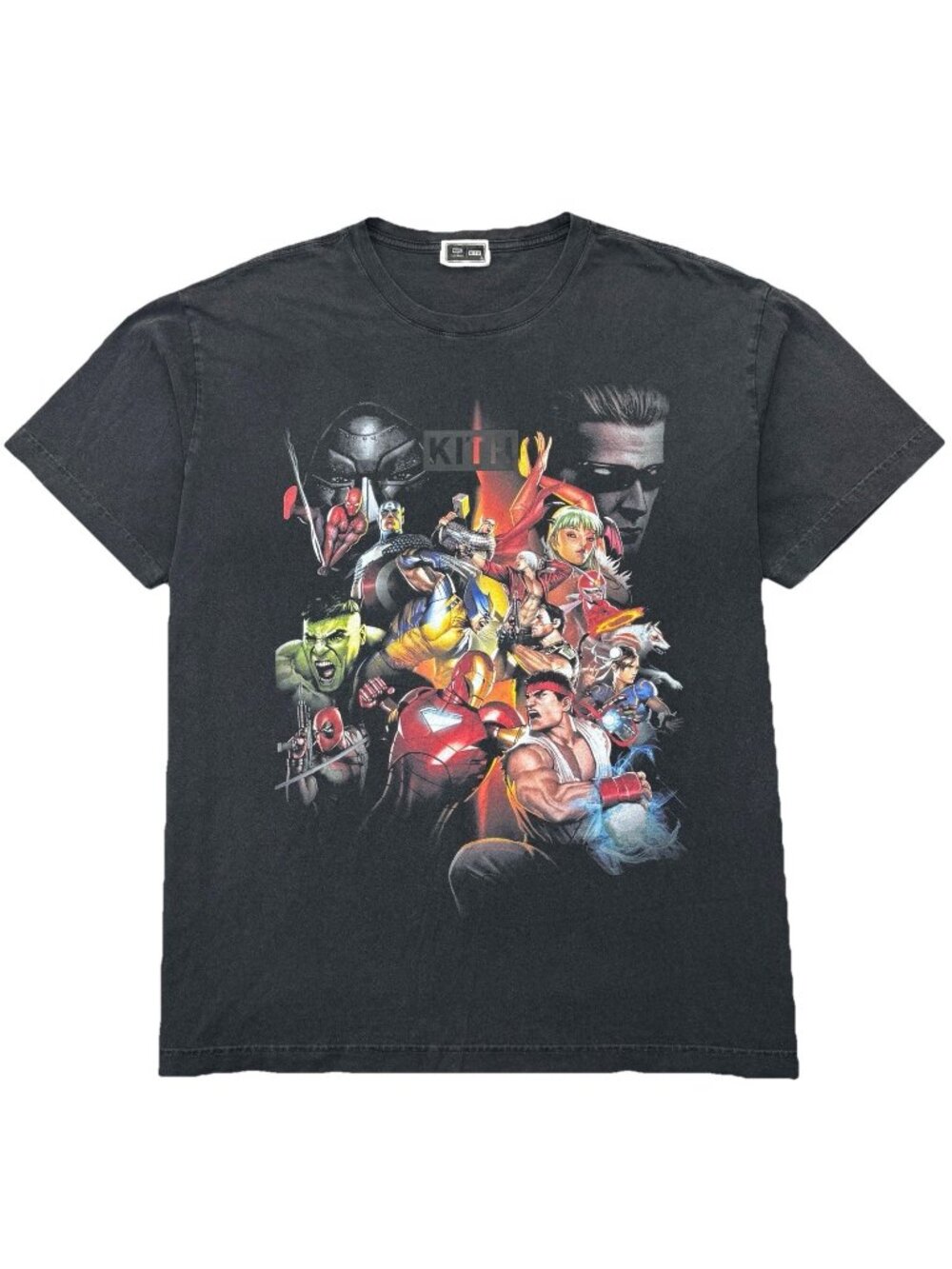 Kith x Marvel vs Capcom Ultimate Vintage Tee Men’s XL Black Gaming Streetwear